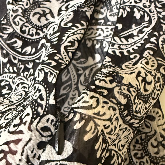 Chic Paisley Tie-Front or Tie back Blouse women’s 3/4 Sleeve top Size S (6-8) - Picture 16 of 16